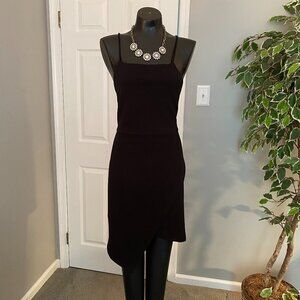 June & Hudson Dress Black Asymmetrical Cocktail Dress - Large